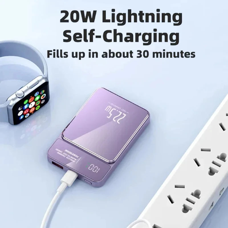 10000mAh Magnetic Wireless Power Bank – 20W PD Fast Charge