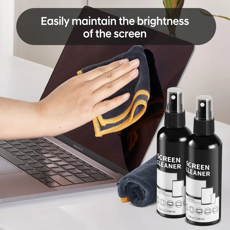 Screen Cleaner Spray Kit With Microfiber Cloth