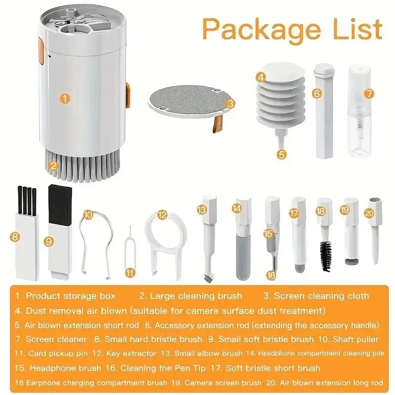20-in-1 Electronics Cleaning Kit for Keyboard and Earbuds
