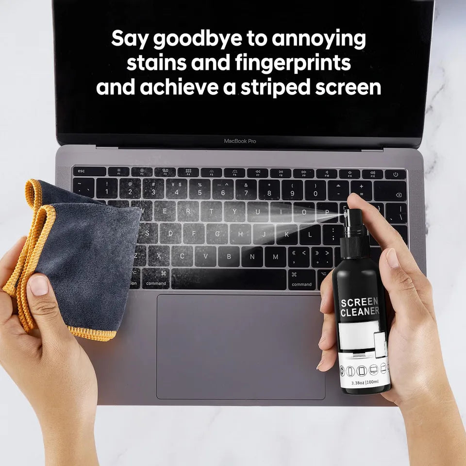 Screen Cleaner Spray Kit With Microfiber Cloth