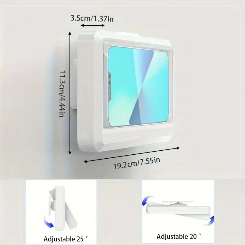Waterproof Shower Phone Holder – 360° Rotation, Anti-Fog